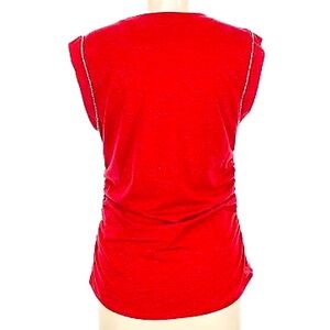 INC International Concepts Red Muscle Tee. Rhinestones bling bling!